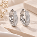 AMALA | Crystal Huggie Hoops