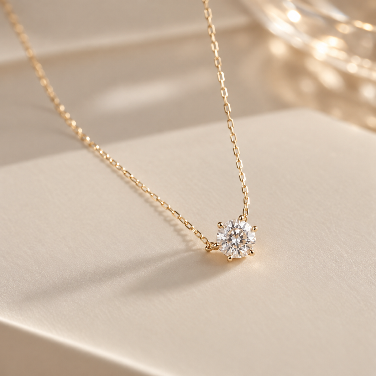 AMALA Éclat Solitaire Necklace Gold and Silver