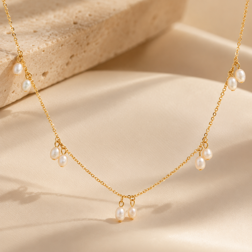 AMALA Pearl Cascade Necklace