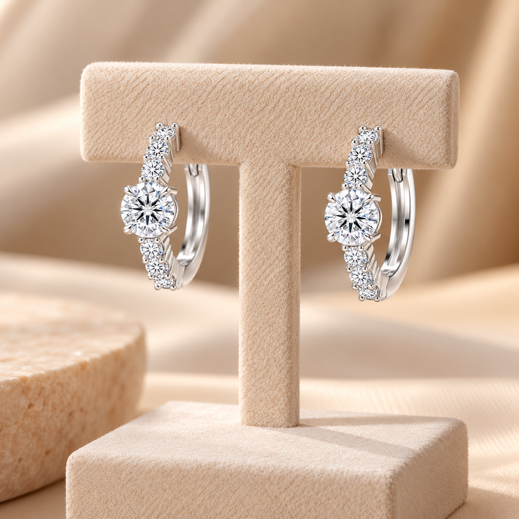 AMALA Élan Moissanite Hoops