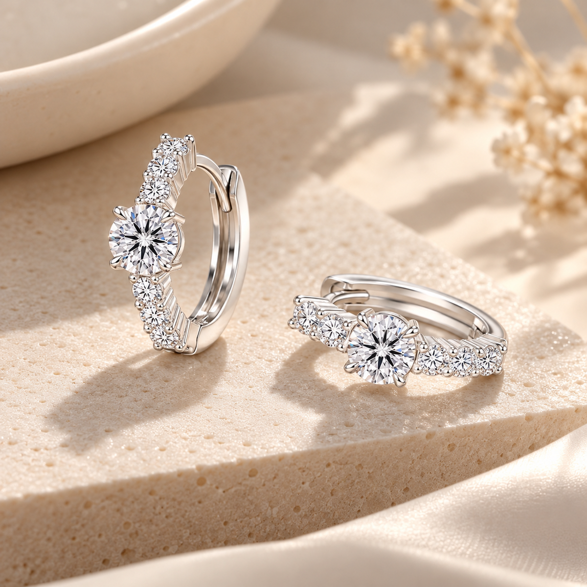 AMALA Élan Moissanite Hoops