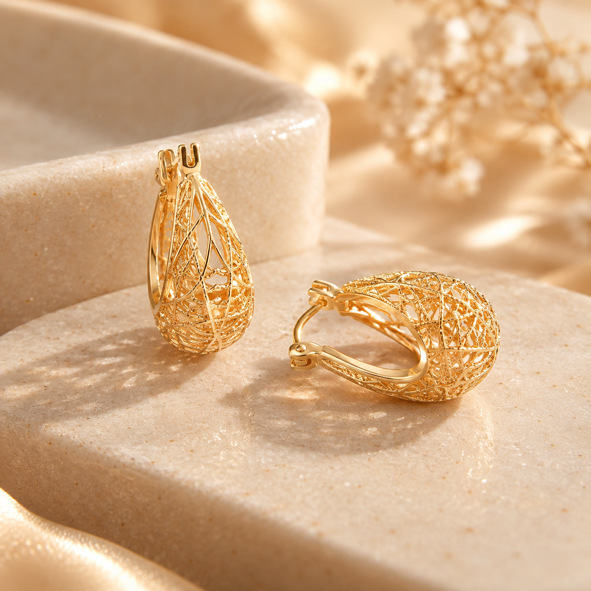 AMALA AUREA — Golden Filigree Drop Earrings
