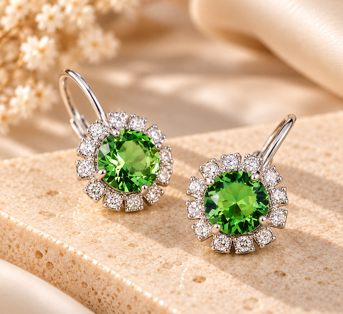 Emerald Bloom Earrings