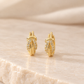 AMALA Éclat Knot Hoops – Gold Finish