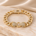 AMALA Golden Panther Cuban Bracelet