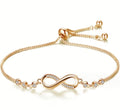 Pulsera Infinito Dorada con Cristales