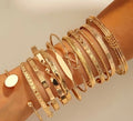 Set de Brazaletes Dorados